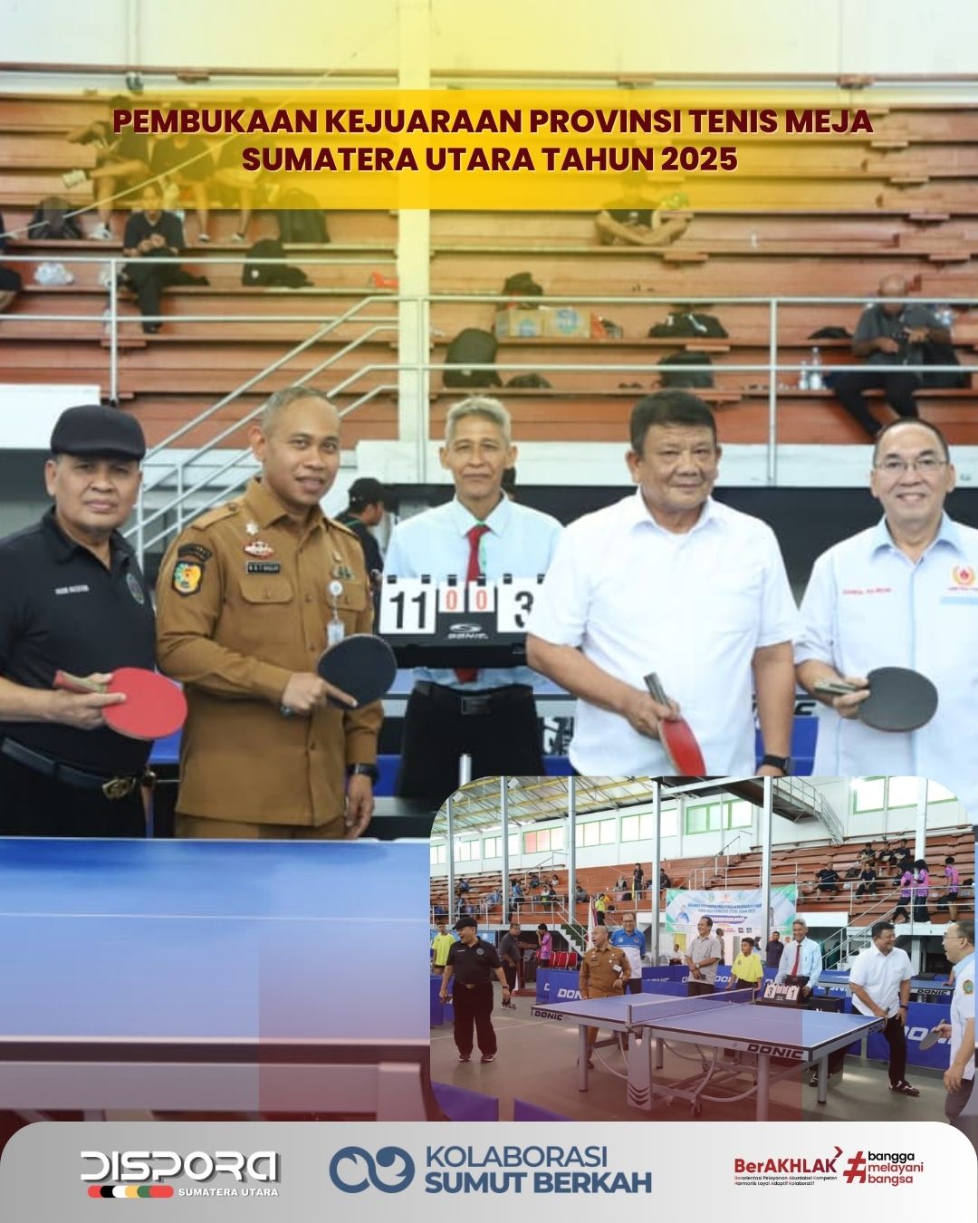 Pembukaan Kejuaraan Provinsi Tenis Meja Sumatera Utara Tahun 2025